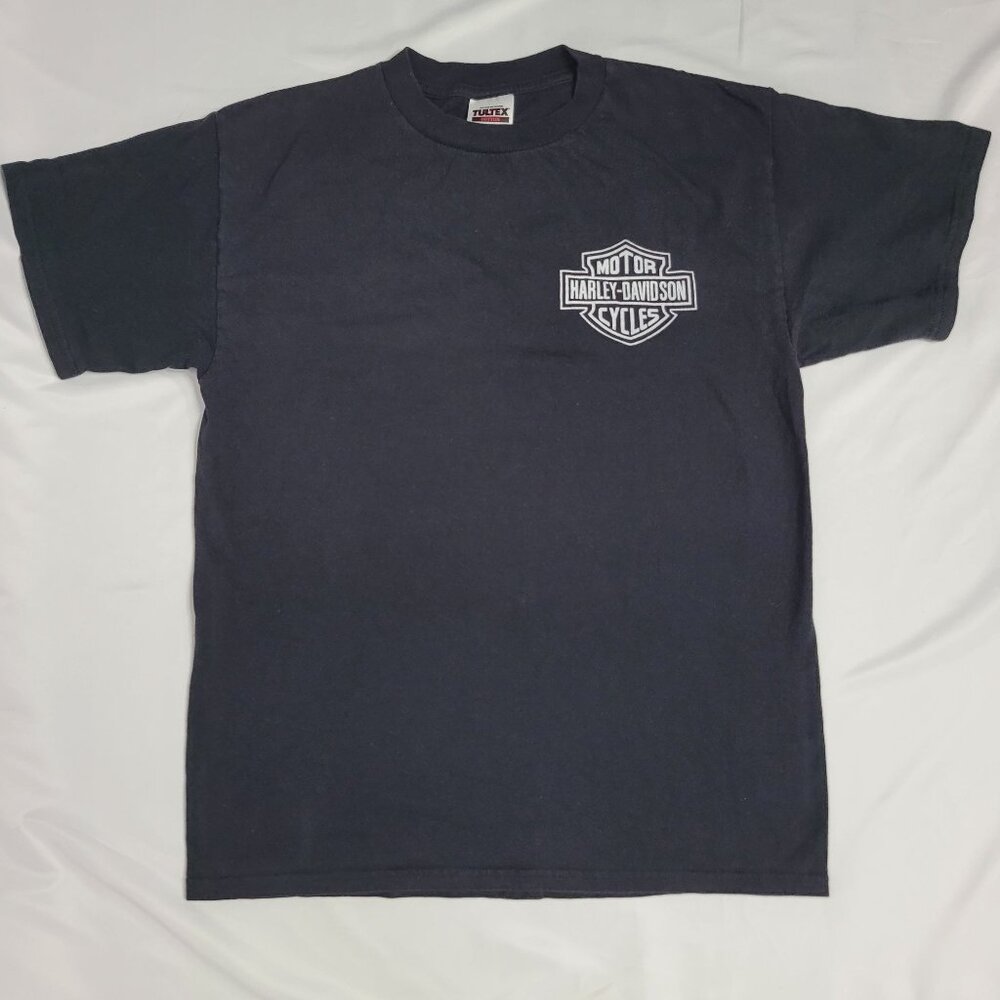 VTG 90's Harley-Davidson Los Algodones Mexico Mens Graphic Black T-Shirt  Size L
